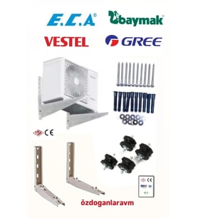 Gree Vestel Baymak Beko Eca 12000 Btu 18000 Btu Dış Ünite Konsol Klima 50 Cm Ayak +Titreşim Takozu +Vida Dubel
