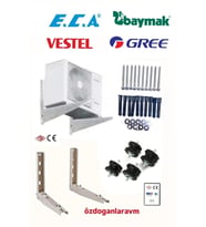 Gree Vestel Baymak Beko Eca 12000 Btu 18000 Btu Dış Ünite Konsol Klima 50 Cm Ayak +Titreşim Takozu +Vida Dubel