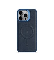 iPhone 17 GripStand MagSafe Deri Kılıf Lacivert