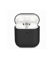 Apple Airpods Uyumlu Kılıf Zore Silk Silikon (Siyah)