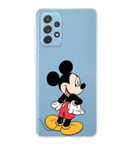 Samsung Galaxy A72  Kapak Mickey Mouse Tasarımlı Şeffaf Silikon Kılıf