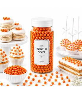 Dr. Gusto 4 Mm Turuncu Boncuk Şeker 250 Gr