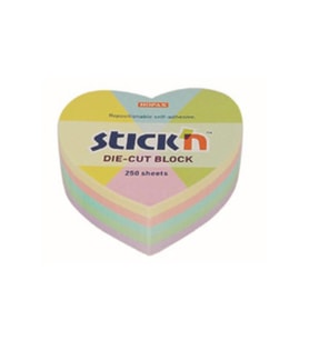 Gıpta Stickn 64x67 mm Pastel Renkler Kalp Desenli Yapışkanlı Not Kağıdı