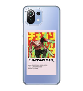 Xiaomi Mi 11 Lite Uyumlu Chainsaw Man Anime Desenli Şeffaf Telefon Kılıfı