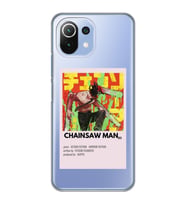 Xiaomi Mi 11 Lite Uyumlu Chainsaw Man Anime Desenli Şeffaf Telefon Kılıfı