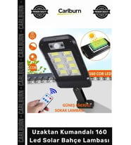 #Solar Güneş Enerjili Su Geçirmez Sensörlü Bahçe Uzaktan Kumandalı 160 Led Solar Bahçe Lambası