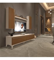 Decoraktiv Eko 7 Mdf Std Silver Tv Ünitesi Tv Sehpası (Beyaz - Ceviz)