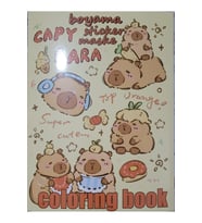Capy bara Boyama Kitabı Stickerlı Arka Kapak Kesilerek Maskeli Boyanacak Sayfa 1Sayısı 6