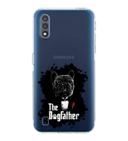 Samsung Galaxy A01  Kamera Korumalı Kapak Dog Father Tasarımlı  Şeffaf Kılıf