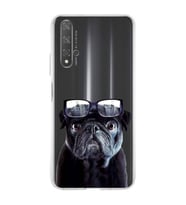 PrintiFy Huawei Honor 20 ile Uyumlu 1mm Slim Fit Köpek 3 050f Baskılı Şeffaf  Kılıf