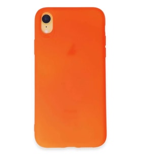 iPhone XR Kılıf First Silikon - Parlak Turuncu