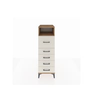 Kronos Dolap Tek Raflı 5 Çekmeceli 44x59x134 Çam-Aytaşı