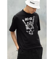 Im On The Highway To Hell AC DC Müzik Grubu Baskılı Unisex Oversize Tişört