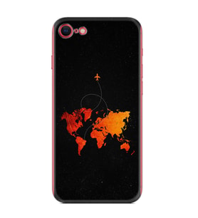 Apple iPhone 5 6 7 8 Plus Se XR Kılıf Desemli Silikon İz Bırakan Uçak 1778