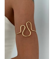 Özel Seri Asimetrik Kıvrım Tasarım Gold Pazu Bilekliği