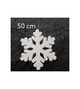 Strafor Beyaz Büyük Kar Tanesi 50 Cm Çift Taraf