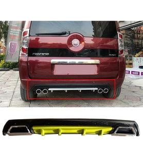 Fiat Fiorino Sarı Difüzör Çiftli Kare Egzoz Görünümlü D Tip Difizör