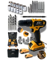 24V Çift Akülü Matkap Seti, 27 Parça, Vidalama Araçları