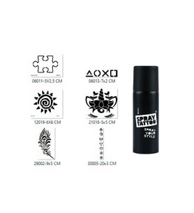 Özgür Ruhlu Spray Tattoo Geçici Sprey Dövme Seti