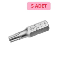 RETTA 1/4 5 KÖŞE TORX BİTS UÇ 30_25 MM RBT2030 (Gri)