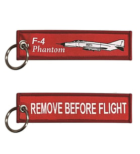 Kumaş Anahtarlık Kırmızı "F-4 Phantom"