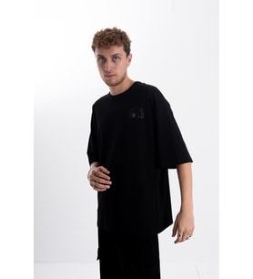 Unisex Travis scott - Astroworld Baskı Tshirt (Siyah)