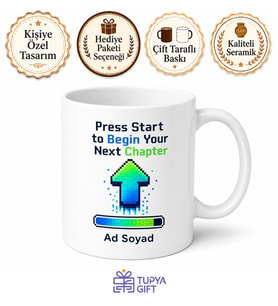Level Up Your Life Motivasyon Kupası Hayatını Seviye Atlat Hediye Kupa Bardak