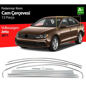 Drs Tuning Jetta Uyumlu Krom Cam Çerçeve Seti 12 Parça. 2011 Üzeri