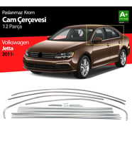 Drs Tuning Jetta Uyumlu Krom Cam Çerçeve Seti 12 Parça. 2011 Üzeri
