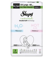 Sleepy Natural Bebek Bezi Double Soft Ultra 7 Beden XXL 48 Adet - Standart