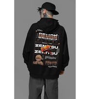 Demon Slayer Zenitsu Baskılı Unisex Oversize Anime Hoodie