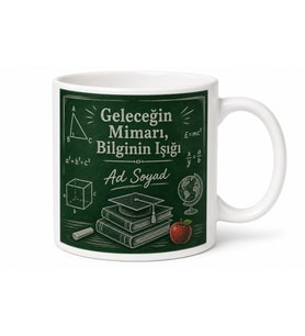 Öğretmenler Günü Eğitim Neferine Geleceğin Mimarı Tebeşir Kupa Bardak Hediye