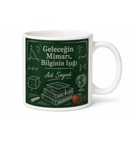 Öğretmenler Günü Eğitim Neferine Geleceğin Mimarı Tebeşir Kupa Bardak Hediye