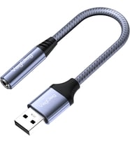 USB-A to 3.5mm Jack Aux Mikrofon Destekli DAC Chip HiFi Ses Kartı