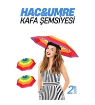 Hac Umre Kafa Şemsiyesi Güneş Koruma Şemsiyesi 2 Adet 716266