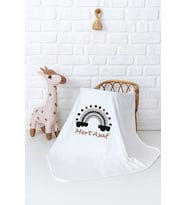 Pia Baby Premium %100 Pamuk Çift Kat Penye Bebek Battaniyesi 80x80 cm 5085-11 (Krem)