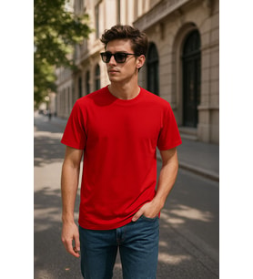 Erkek %100 Pamuk Basic T-shirt