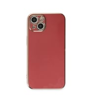 iPhone 15 Kılıf Volet Silikon - Kırmızı