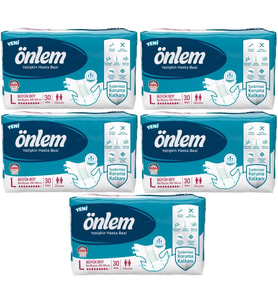 Önlem Hasta Bezi Bel Bantlı Tekstil Yüzey Large Büyük 150 Adet