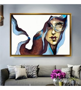Altın Çerçeveli dekoratif tablo l861 (Gold)