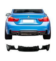 Bmw 4 Serisi F32 Cope Uyumlu Sağ-Sol Tek Çıkışlı Arka Difüzör (Plastik)