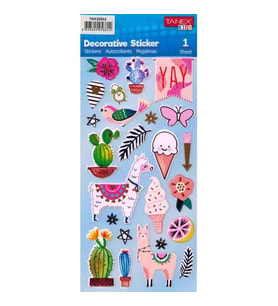 TANEX KIDS TNX-25802 DEKOTARİF ETİKETLER - KABARTMALI LAMA SERİSİ - 1 ADET