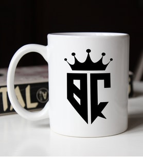 BK Gift Kişiye Özel Monogram Harfli Beyaz Kupa Bardak, Monogram Logo Harf, Monogram, Baş Harfli, Ev ve Ofis Hediyesi
