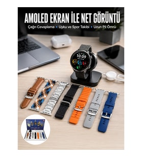 Mey İthalat® 2025 Model Akıllı Saat ve 2.Nesil TWS Bluetooth Kulaklık Yüksek Ses Kaliteli Yeni Nesil