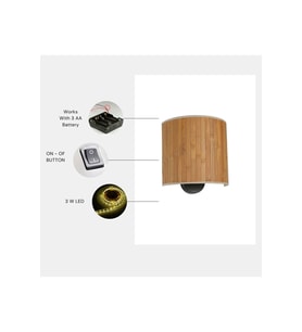 YENİ BAMBU PİLLİ 01 ABAJURLU OVAL APLİK