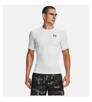 UNDER ARMOUR HeatGear Armour Compression Beyaz Siyah Erkek T-Shirt 1361518-100