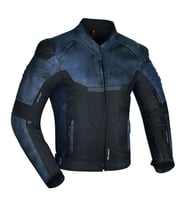 Motosiklet Montu Deri 4 Mevsim Maxdura ve Leather Kumaş Mont Koyu Mavi Falcon