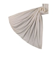 Işıl İpek Pamuk Kraş Düz Renk Şal 75x190 cm (Krem)