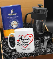 Anneler Gününe Özel Kupa & French Press & 250 Gram Tchibo Special Filtre Kahve Hediye Seti