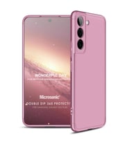 Microsonic Samsung Galaxy S22 Plus Kılıf Double Dip 360 Protective Rose Gold